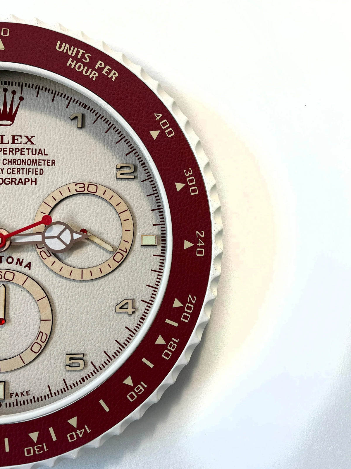 Orologio Bordeaux Leather Custom da Parete - Moon24