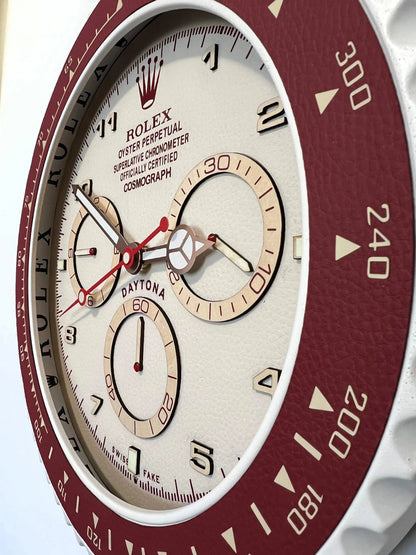 Orologio Bordeaux Leather Custom da Parete - Moon24