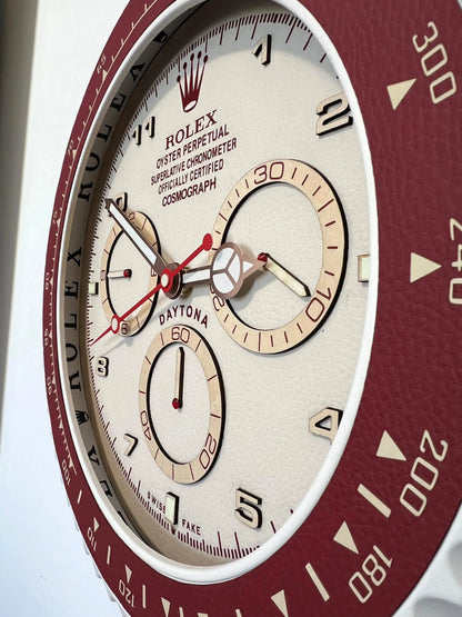 Orologio Bordeaux Leather Custom da Parete - Moon24