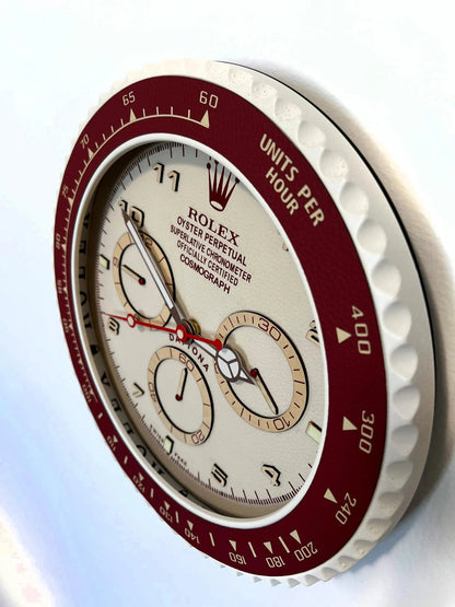 Orologio Bordeaux Leather Custom da Parete - Moon24