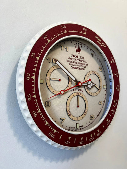 Orologio Bordeaux Leather Custom da Parete - Moon24