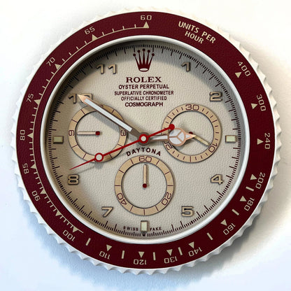 Orologio Bordeaux Leather Custom da Parete - Moon24
