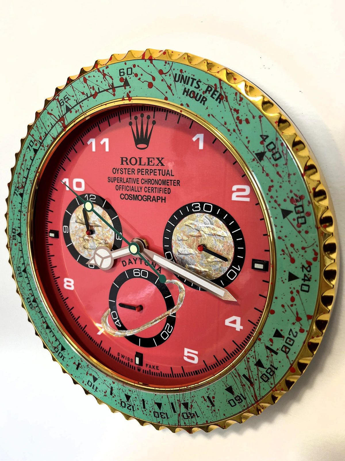Orologio Green Red Custom da Parete - Moon24