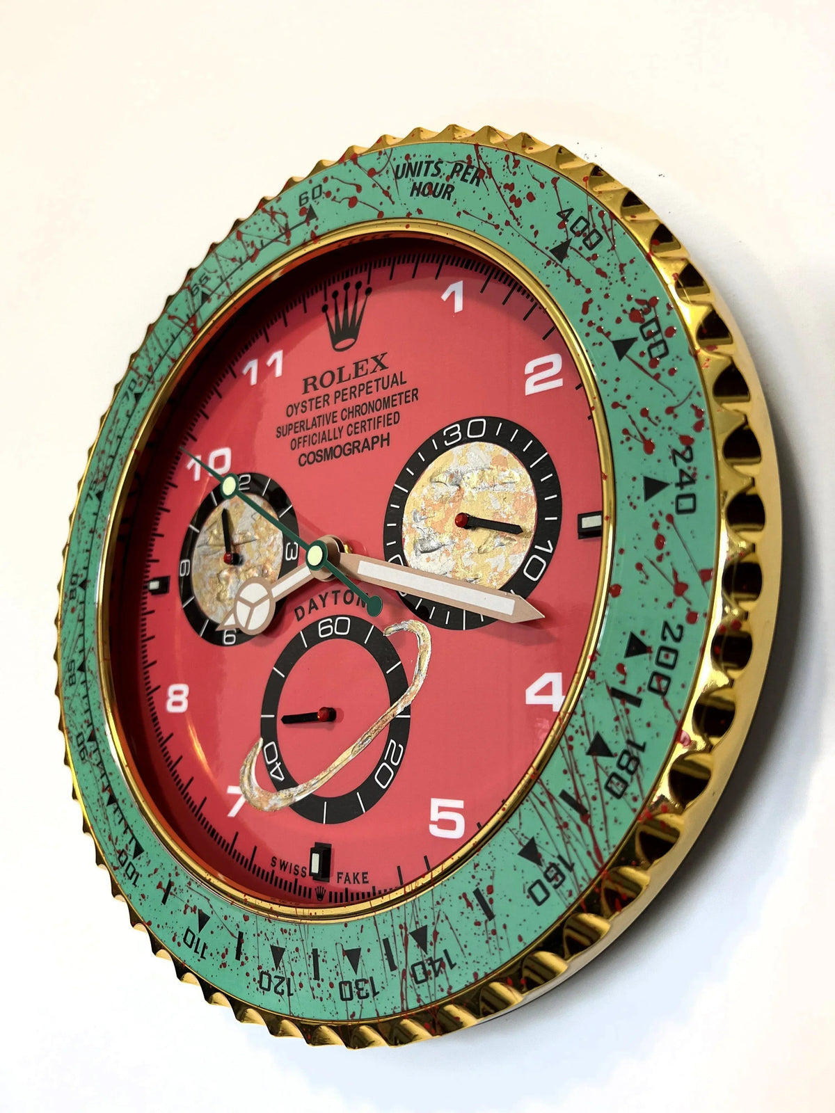 Orologio Green Red Custom da Parete - Moon24