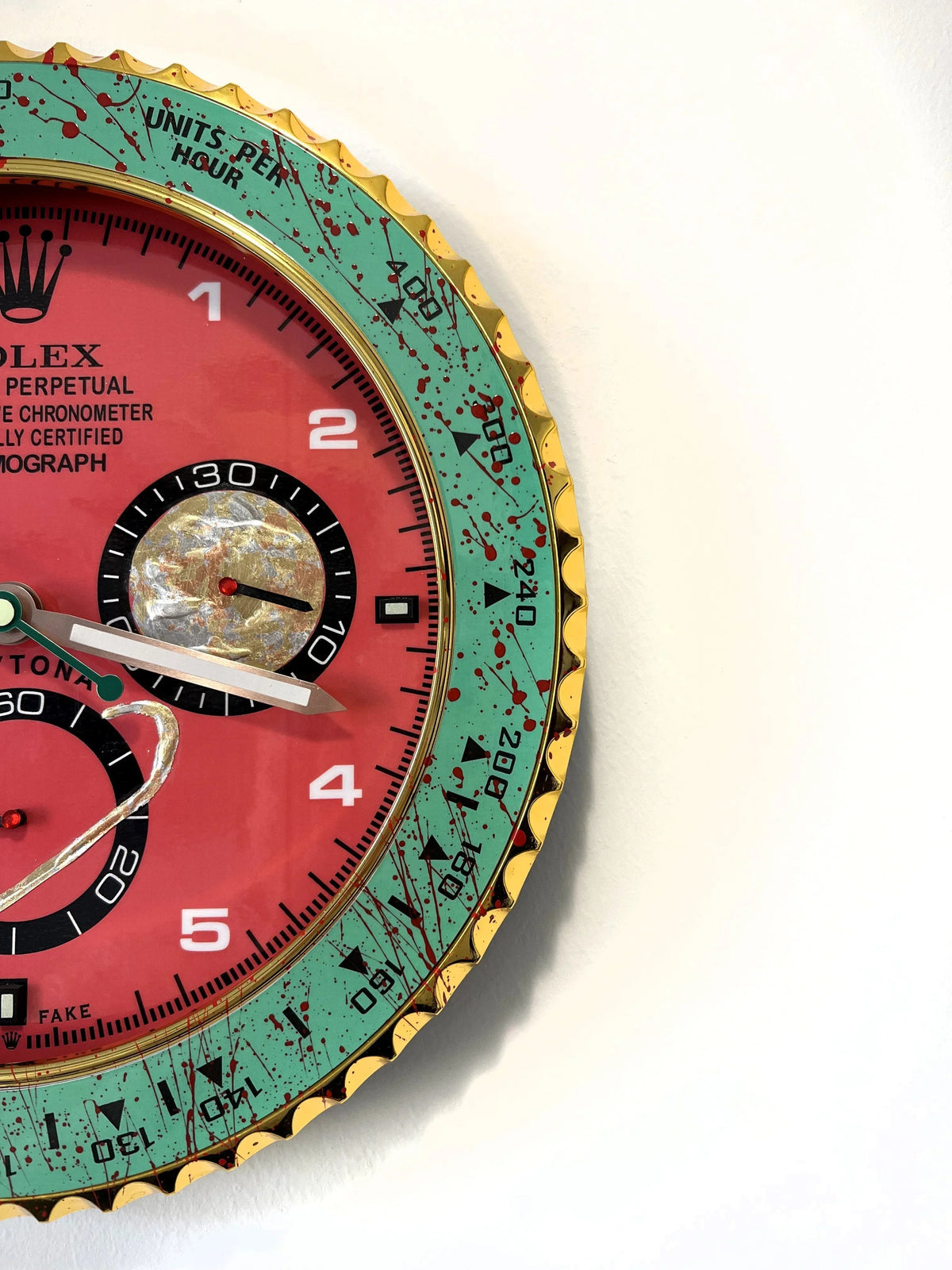 Orologio Green Red Custom da Parete - Moon24