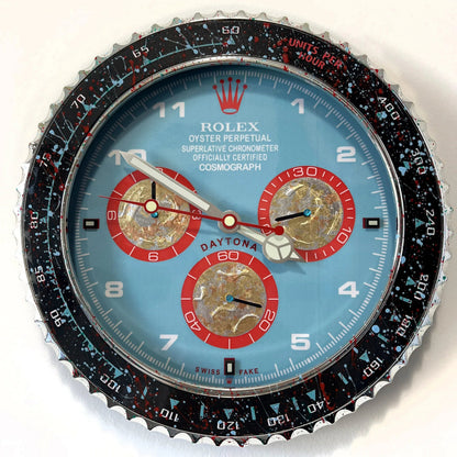 Orologio Dirty Blue Custom da Parete - Moon24