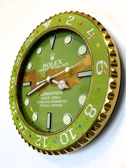 Orologio Pistacchio Custom da Parete - Moon24