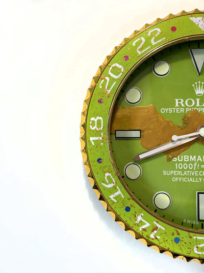 Orologio Pistacchio Custom da Parete - Moon24