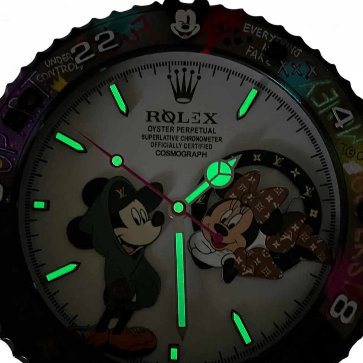 Orologio da Parete Custom Pop Art – Daytona Minnie LV Edition