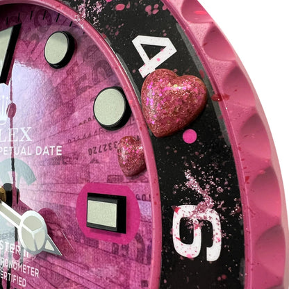 Orologio da Parete Custom – Pink Plush Edition | Moon24
