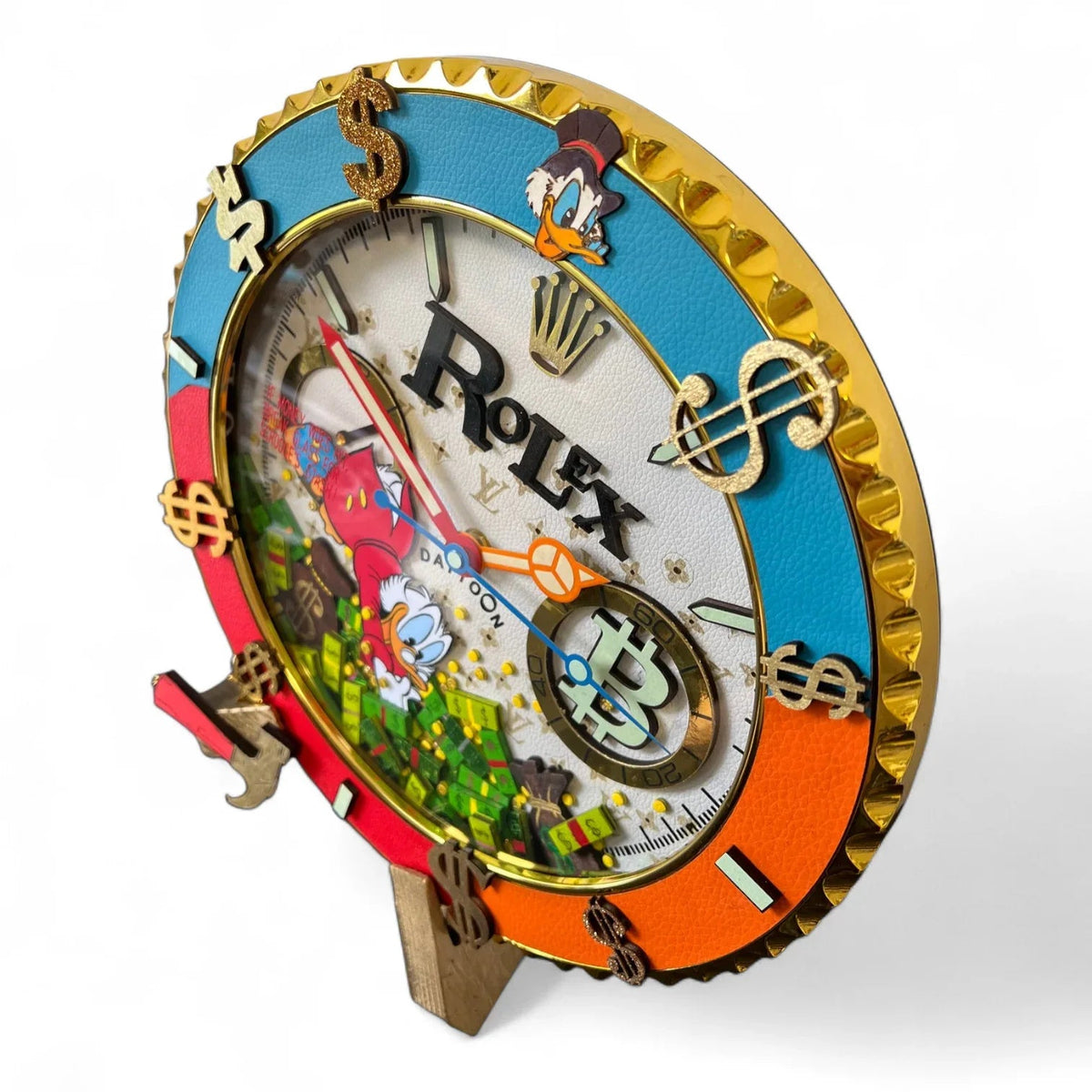 Orologio da Parete Custom Pop Art – Daytona McDuck Money Edition | Moon24