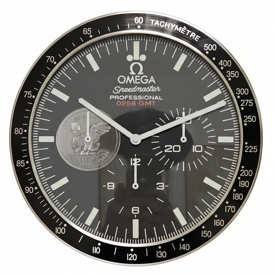 Orologio da Parete Speedmaster 35cm Cronografo Acciaio - Moon24