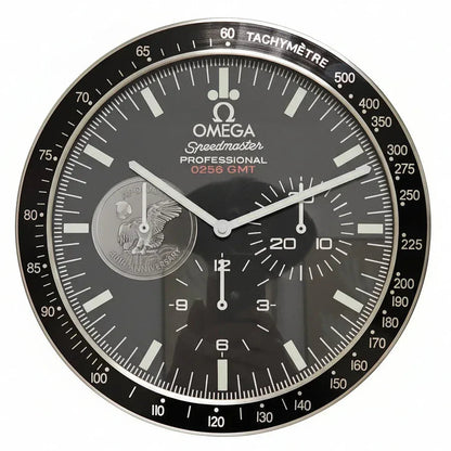 Orologio da Parete Speedmaster 35cm Cronografo Acciaio - Moon24