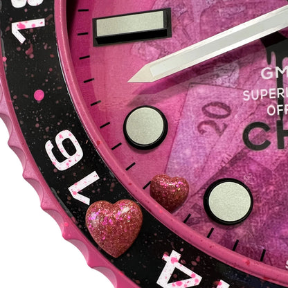 Orologio da Parete Custom – Pink Plush Edition | Moon24