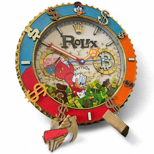 Orologio da Parete Custom Pop Art – Daytona McDuck Money Edition | Moon24