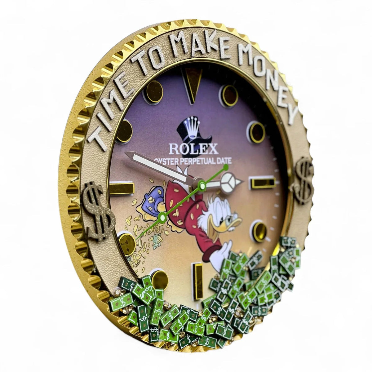Orologio da Parete Custom Pop Art – GMT Time to Make Money Edition | Moon24