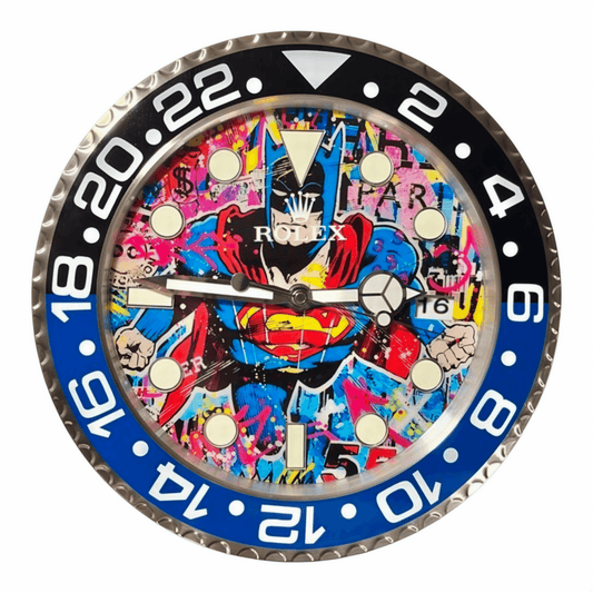Orologio da Parete Custom Pop Art – Batman Superhero Gmt Edition