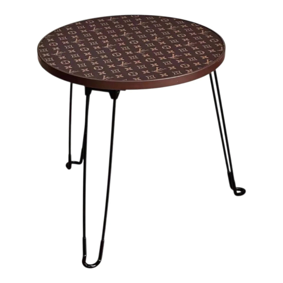 Tavolo Rotondo Pieghevole Custom Luxury Ispirato a Louis Vuitton