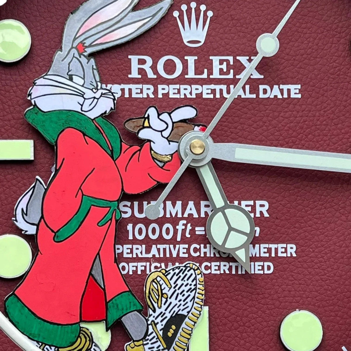 Orologio da Parete Custom – What's Up Doc? Sub Burgundy Edition | Moon24