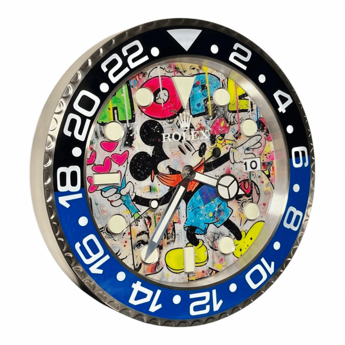Orologio da Parete Custom Pop Art – Mickey Graffiti Gmt Edition