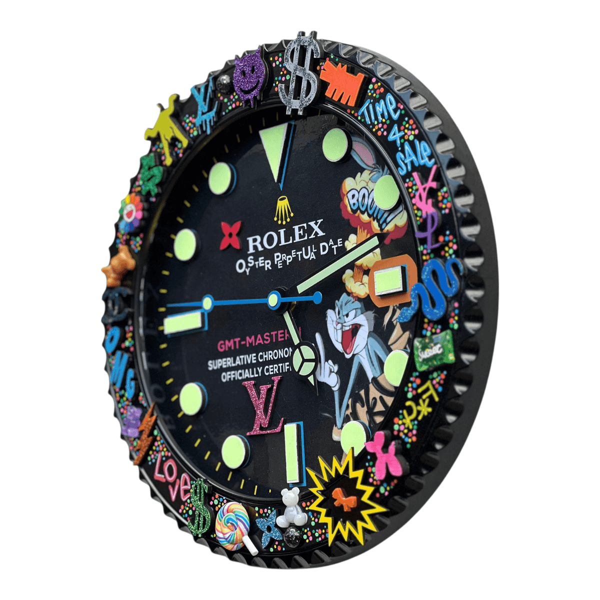 Orologio da Parete Custom Pop Art – Black Rabbit Edition