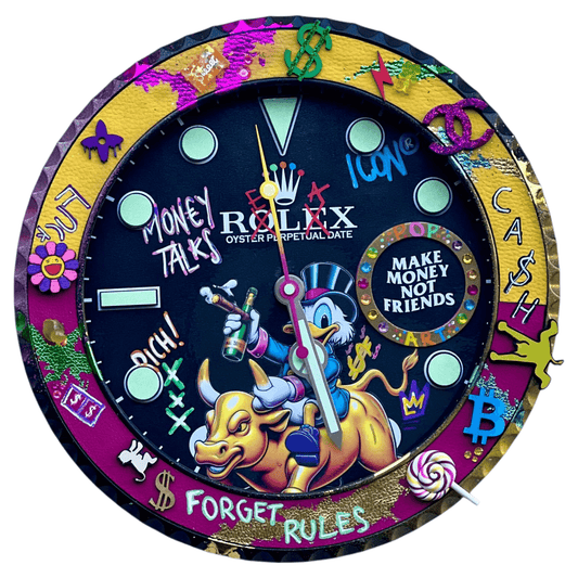 Orologio da Parete Custom Pop Art – Rich McDuck Edition