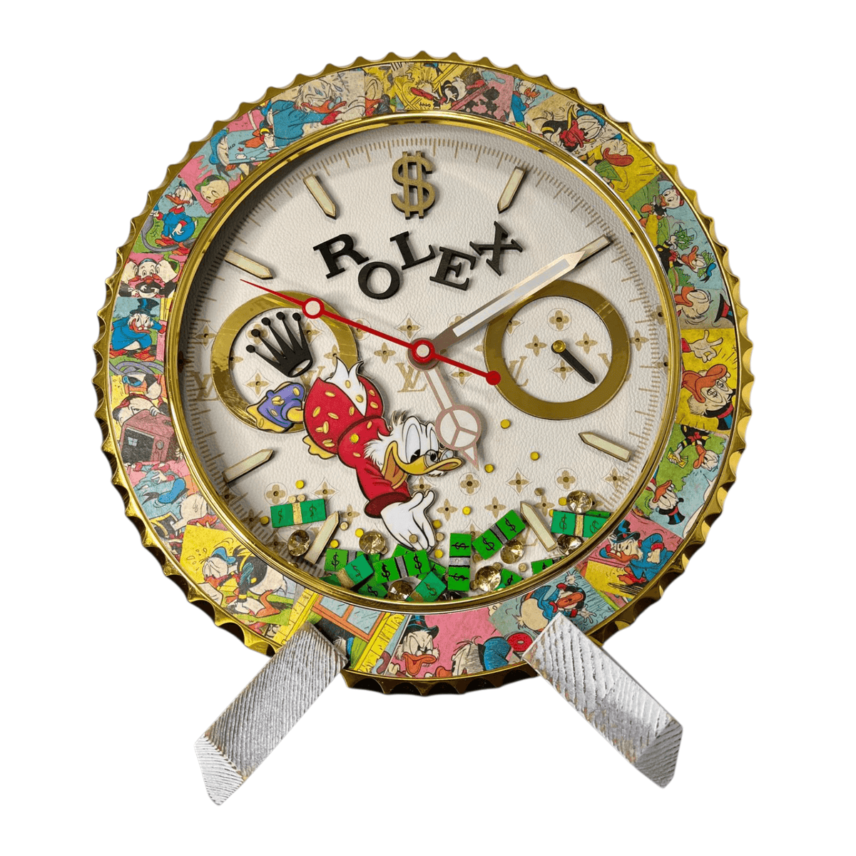 Orologio da Parete Custom Pop Art – McDuck Dollars Edition