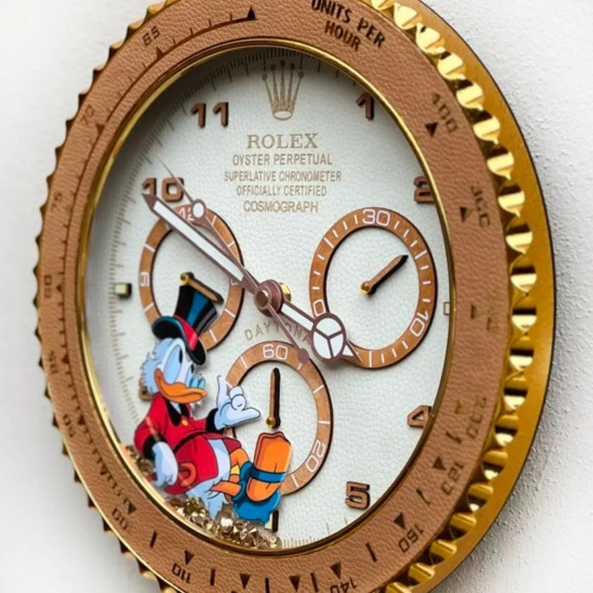 Orologio “Golden Time – Daytona Duck Edition” Custom da Parete - Moon24
