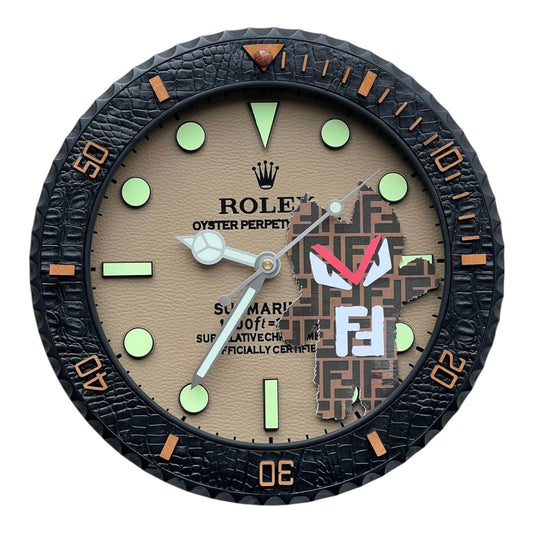 Orologio da Parete Custom Pop Art – Sub Tribute Fendi Edition