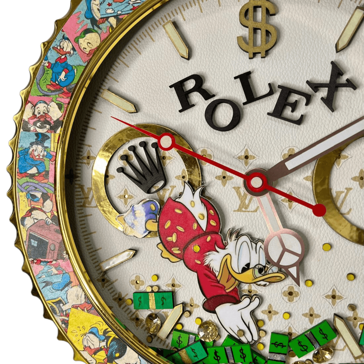 Orologio da Parete Custom Pop Art – McDuck Dollars Edition
