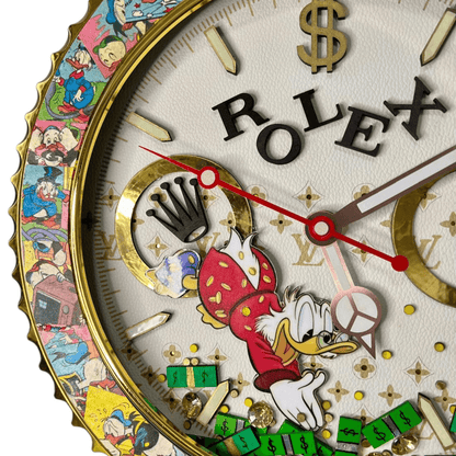 Orologio da Parete Custom Pop Art – McDuck Dollars Edition
