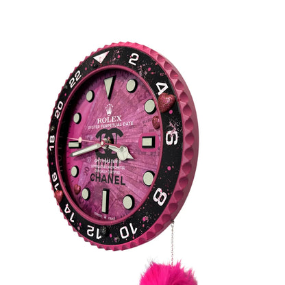 Orologio da Parete Custom – Pink Plush Edition | Moon24