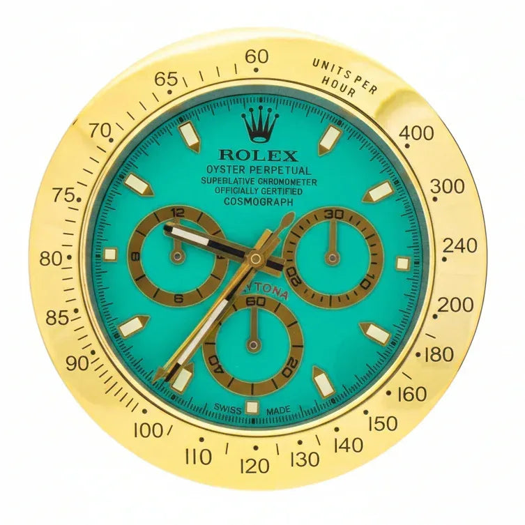 Orologio da Parete Daytona Tiffany 35cm Acciaio Inox Luxury - Moon24