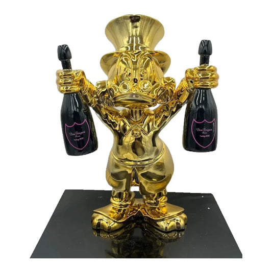 Paperone Dom Gold Pop Art - Scultura Naor26 - Moon24