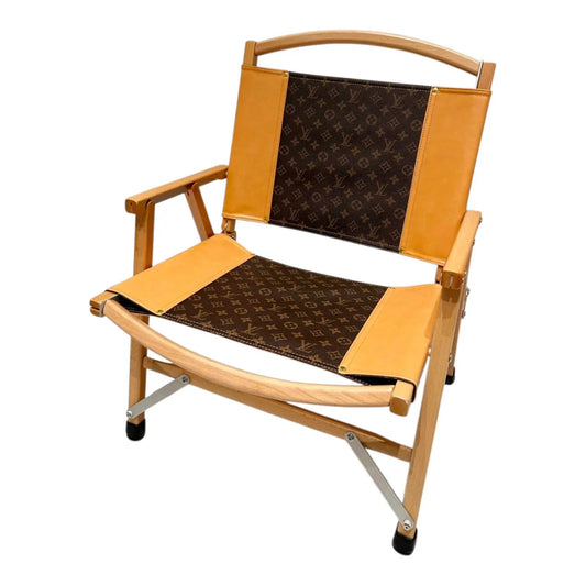 Poltrona Pieghevole Custom Luxury Ispirata a Louis Vuitton – Tabacco Mix