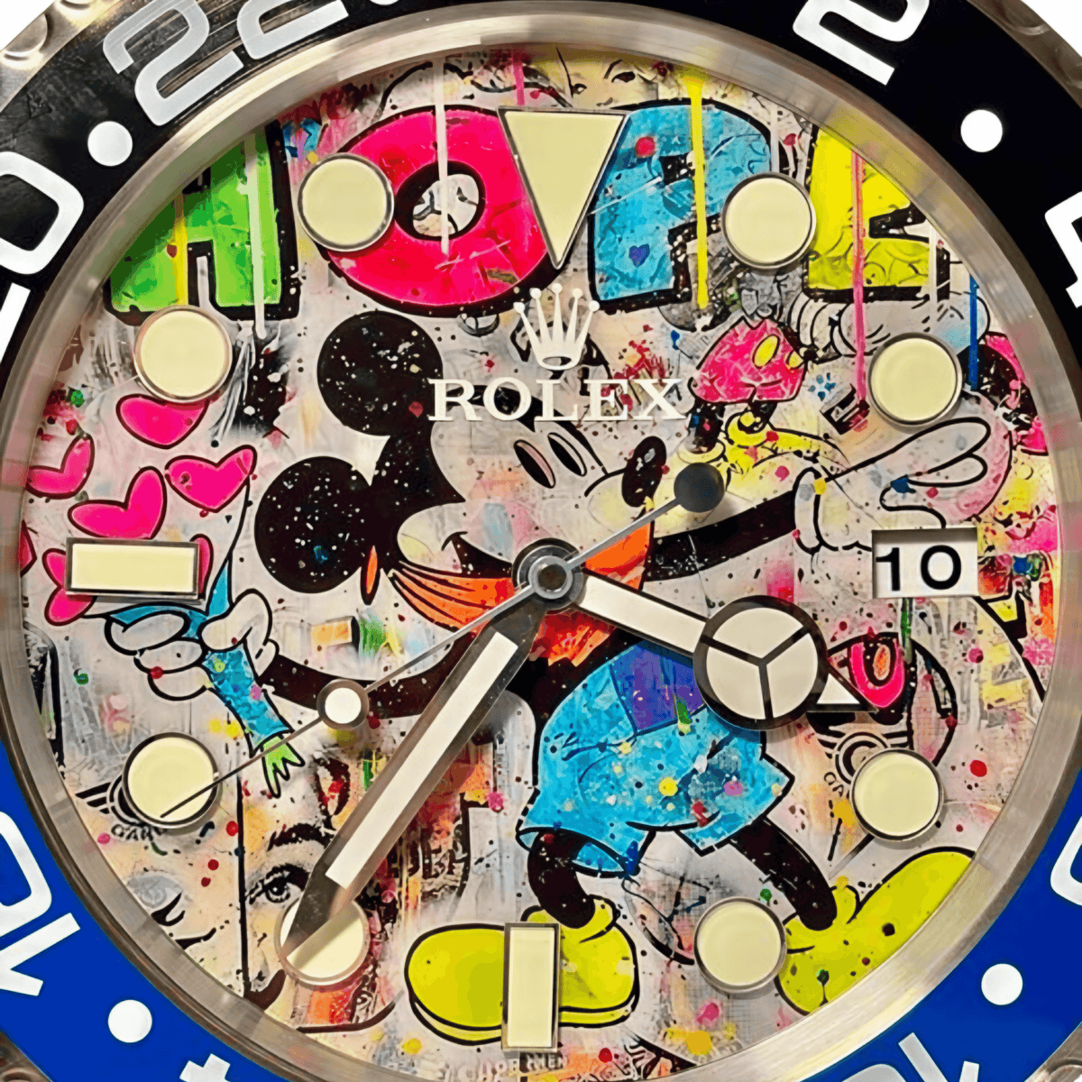 Orologio da Parete Custom Pop Art – Mickey Graffiti Gmt Edition