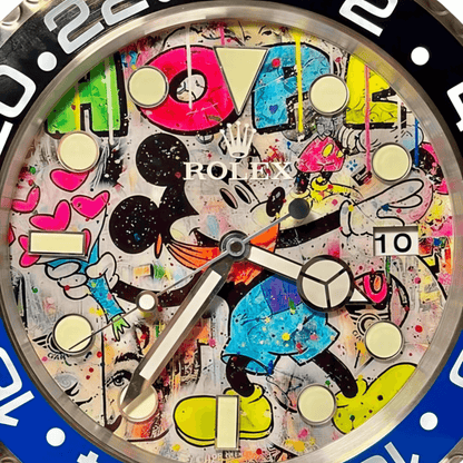 Orologio da Parete Custom Pop Art – Mickey Graffiti Gmt Edition
