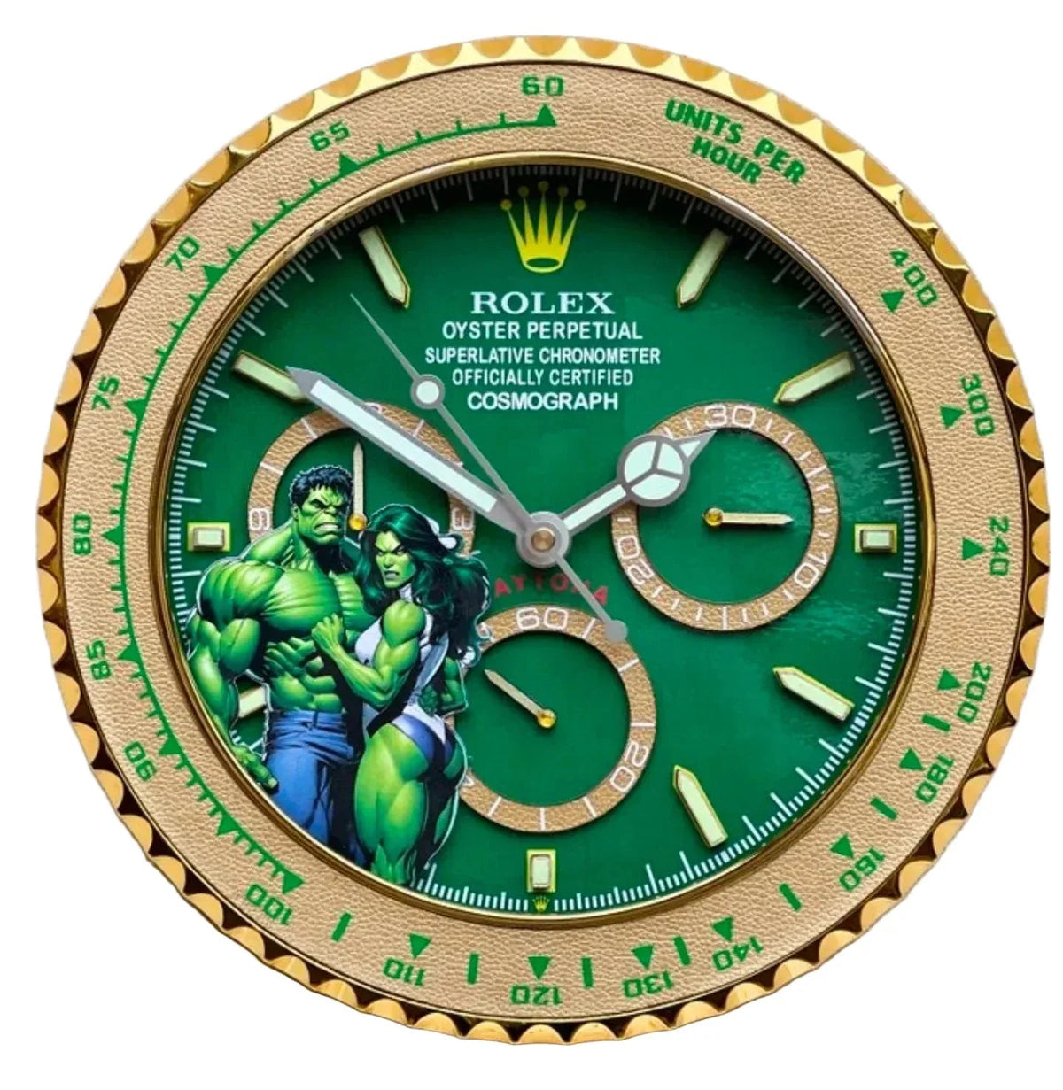 Orologio “Green Force – Daytona Hulk Edition” Custom da Parete - Moon24