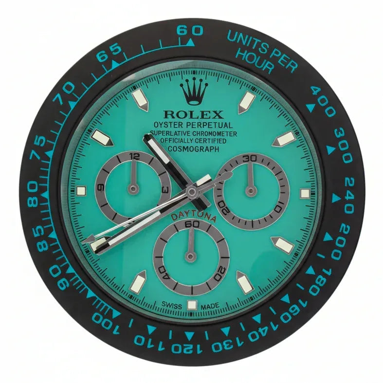 Orologio da Parete Daytona Tiffany 35cm Acciaio Inox Luxury - Moon24