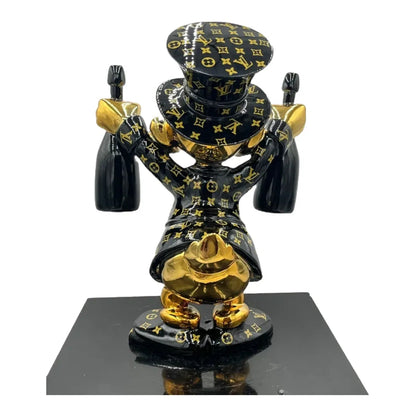 Paperone Dom LV Black Pop Art - Scultura Naor26 - Moon24
