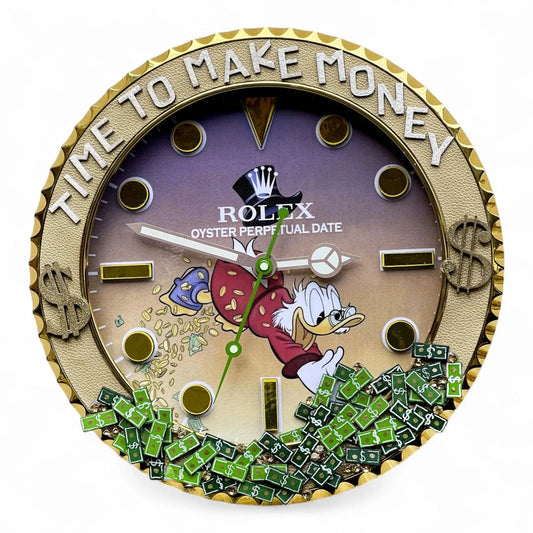 Orologio da Parete Custom Pop Art – GMT Time to Make Money Edition | Moon24