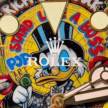 Orologio da Parete Custom Pop Art – Rich Duck Money Sub Edition