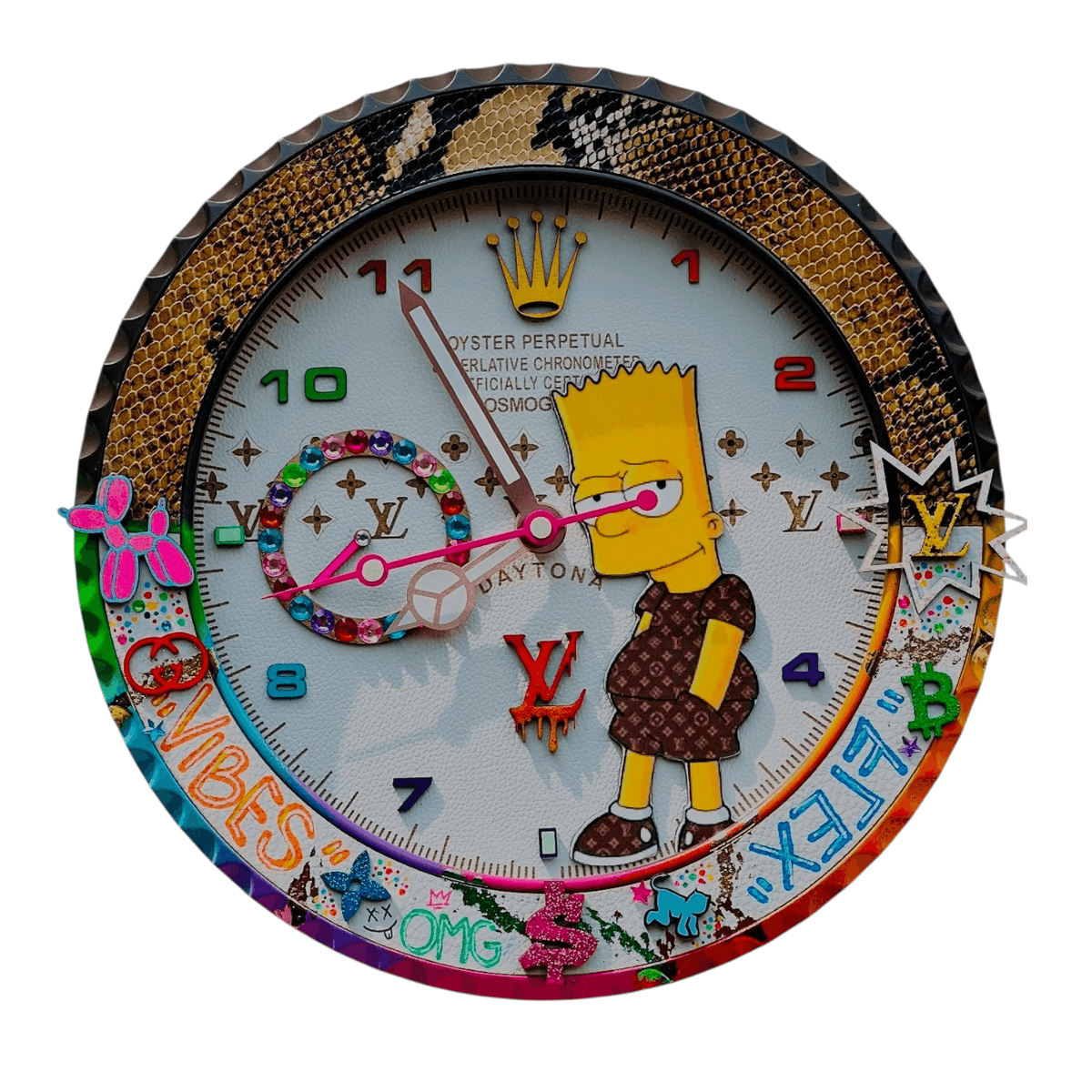 Orologio da Parete Custom Pop Art – Bart Lv Edition