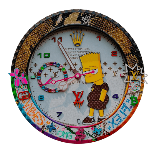 Orologio da Parete Custom Pop Art – Bart Lv Edition