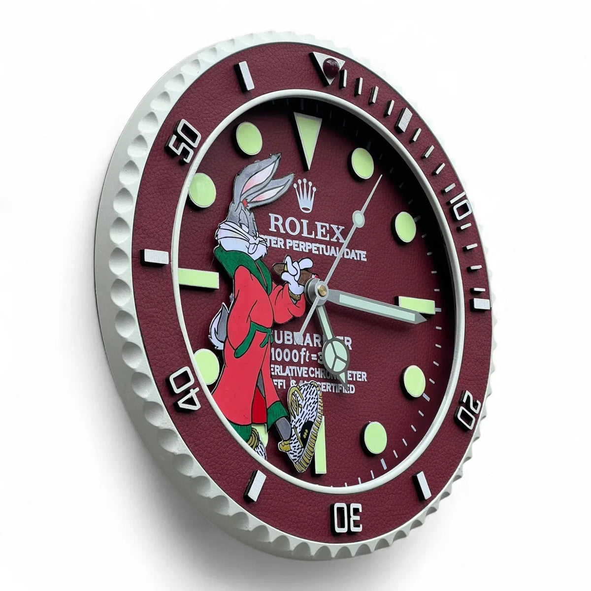 Orologio da Parete Custom – What's Up Doc? Sub Burgundy Edition | Moon24