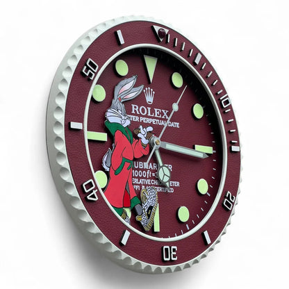 Orologio da Parete Custom – What's Up Doc? Sub Burgundy Edition | Moon24