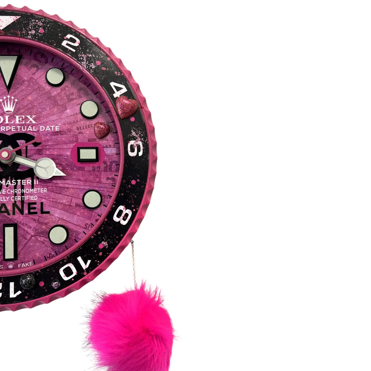 Orologio da Parete Custom – Pink Plush Edition | Moon24