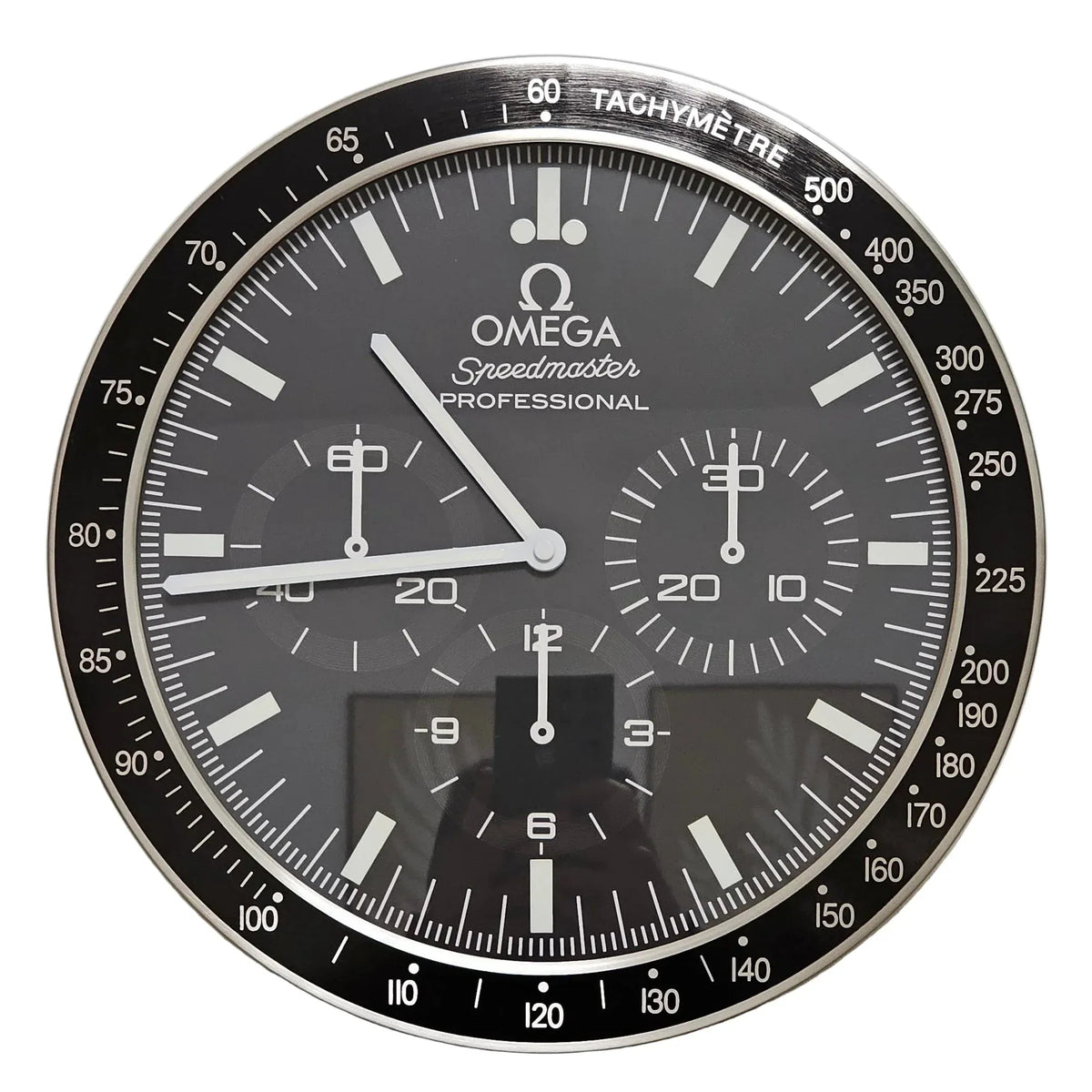 Orologio da Parete Speedmaster 35cm Cronografo Acciaio - Moon24
