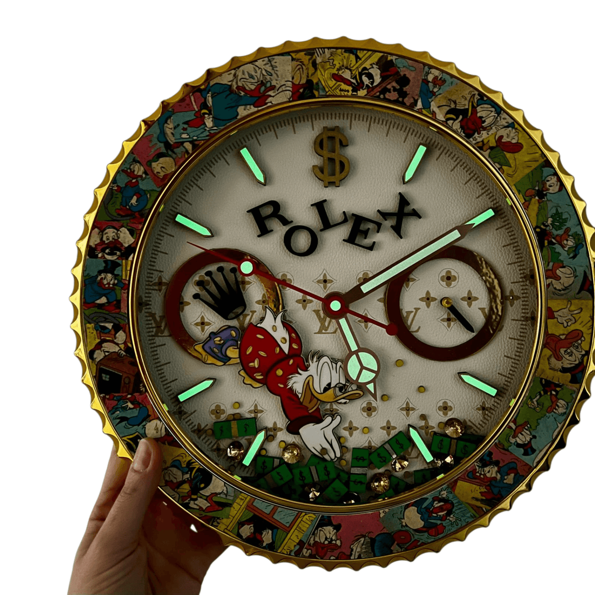 Orologio da Parete Custom Pop Art – McDuck Dollars Edition