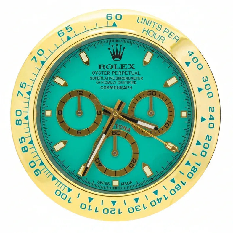 Orologio da Parete Daytona Tiffany 35cm Acciaio Inox Luxury - Moon24